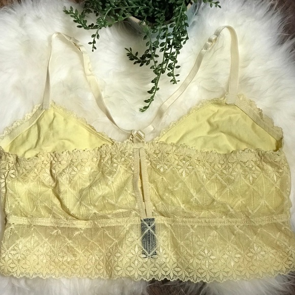 Pure Beauty Rene Rofe Yellow Lace Bralette 2X - Picture 2 of 8
